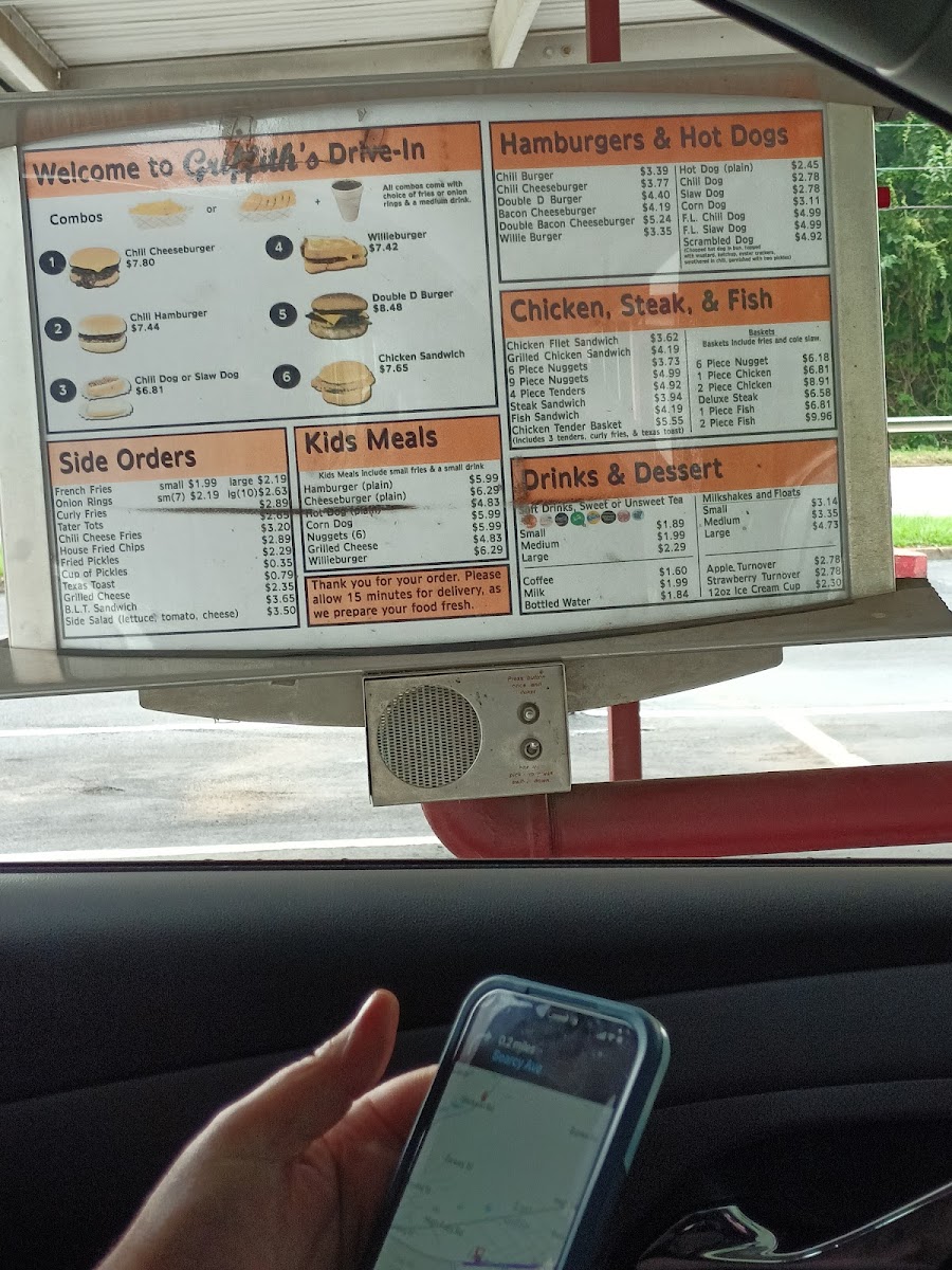 Griffith's Drive-In Menu - Image 3