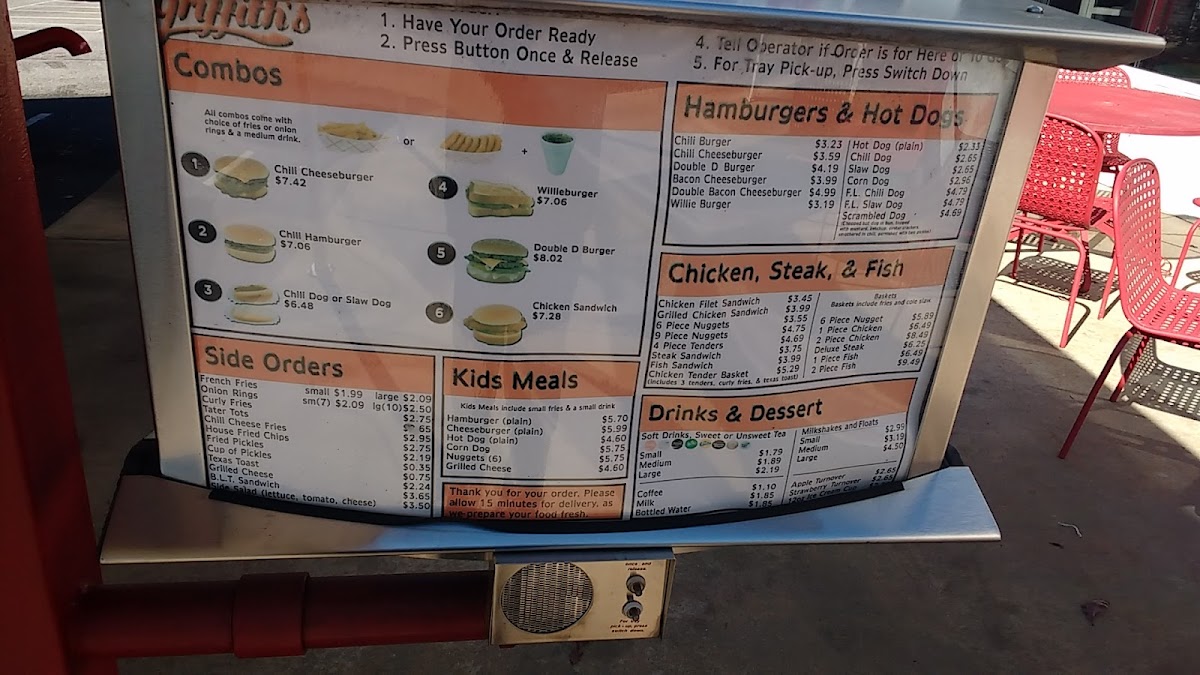 Griffith's Drive-In Menu - Image 5